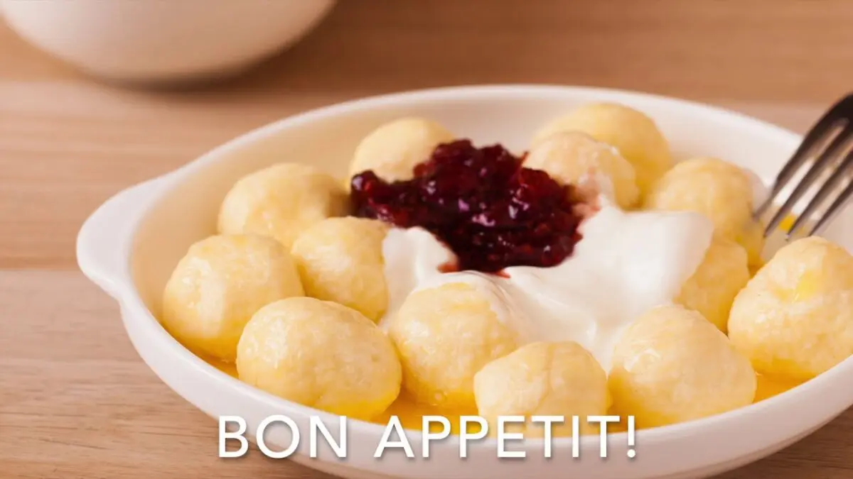 Lazy dumplings with cottage cheese. Cooking video