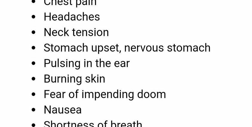 Lesser known anxiety symptoms