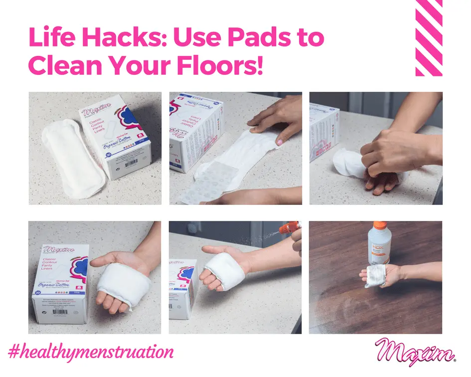 Life hack for female pads and tampons