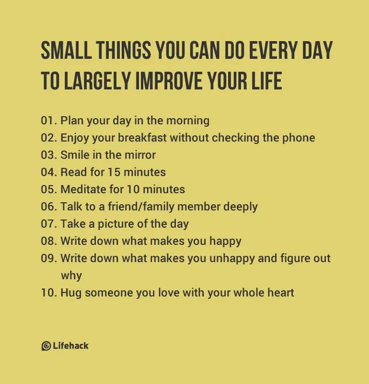 Little things we can do every day to improve self-esteem