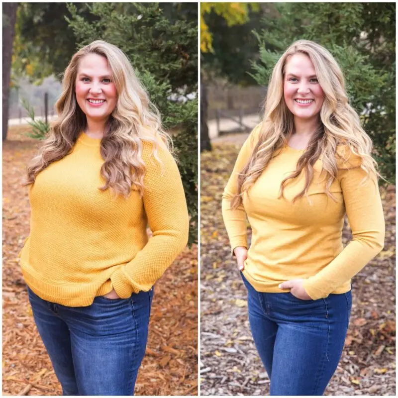 Losing weight before and after the diet