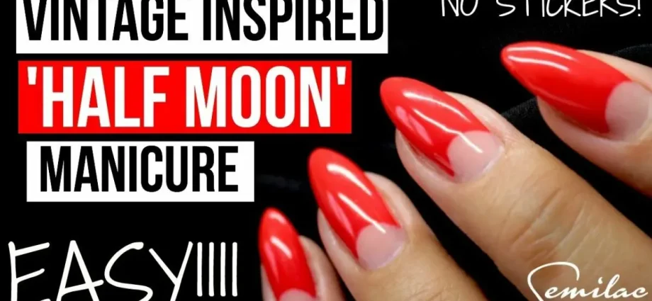 Lunar manicure with gel polish, photo, video