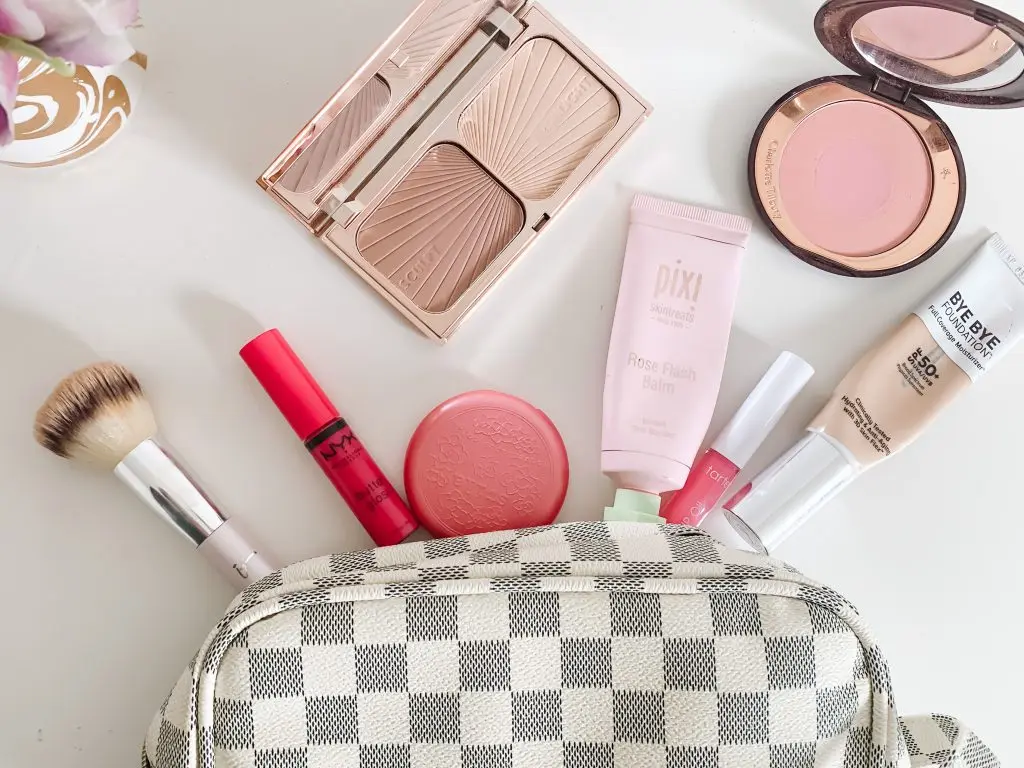 Makeup products in the spring