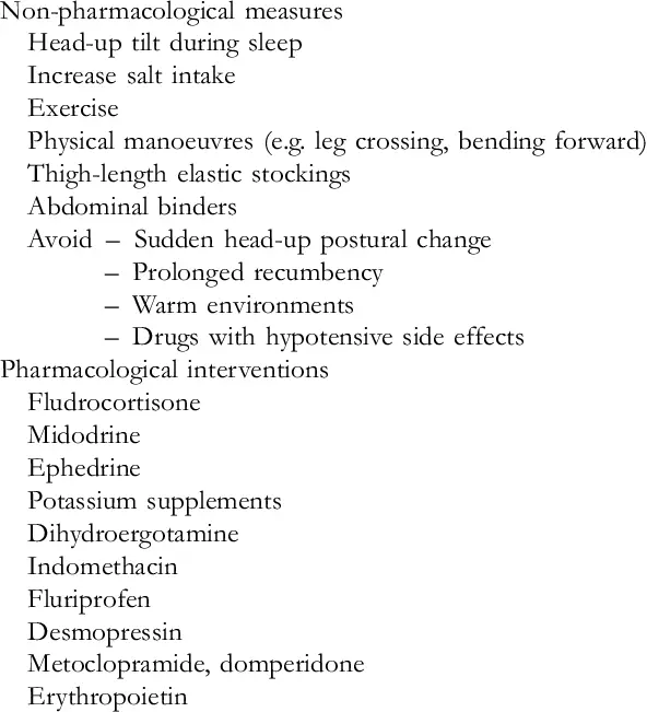 Medical treatments for hypotension