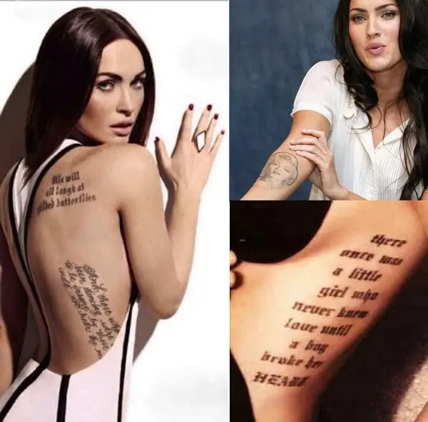 Megan Fox reduced her tattoo with the image of Marilyn Monroe