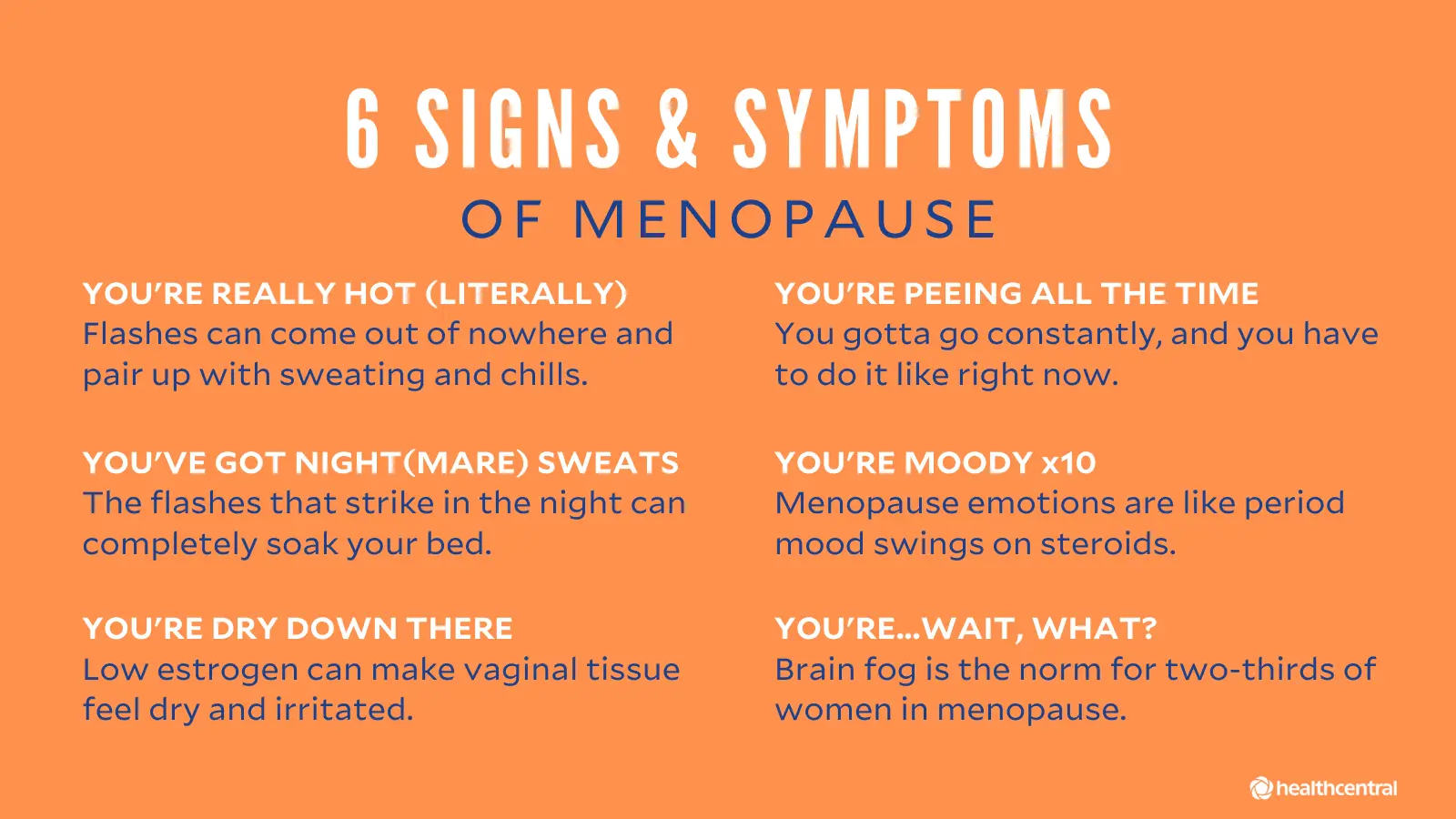 Menopause in women: signs, symptoms, treatment