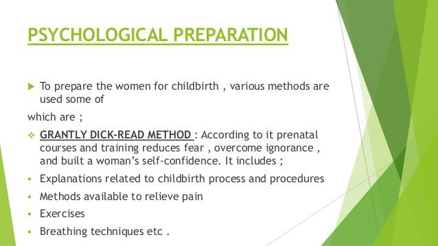 Mental preparation for childbirth