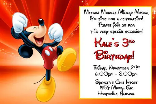 Mickey Mouse Birthday: Script