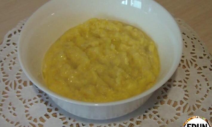 Millet porridge on milk with pumpkin. Video