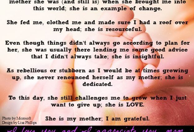 Mother&#8217;s Day: what I wanted to tell her, but did not have time