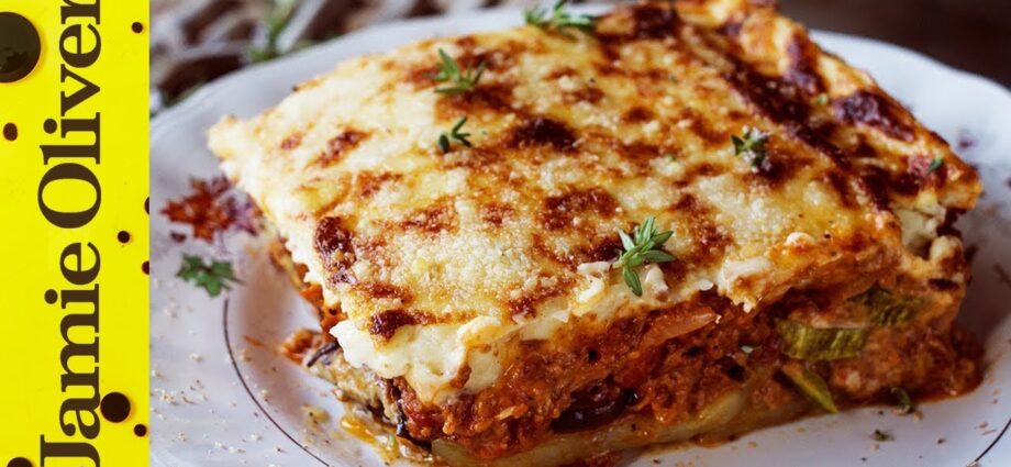 Moussaka is a Greek casserole. Video