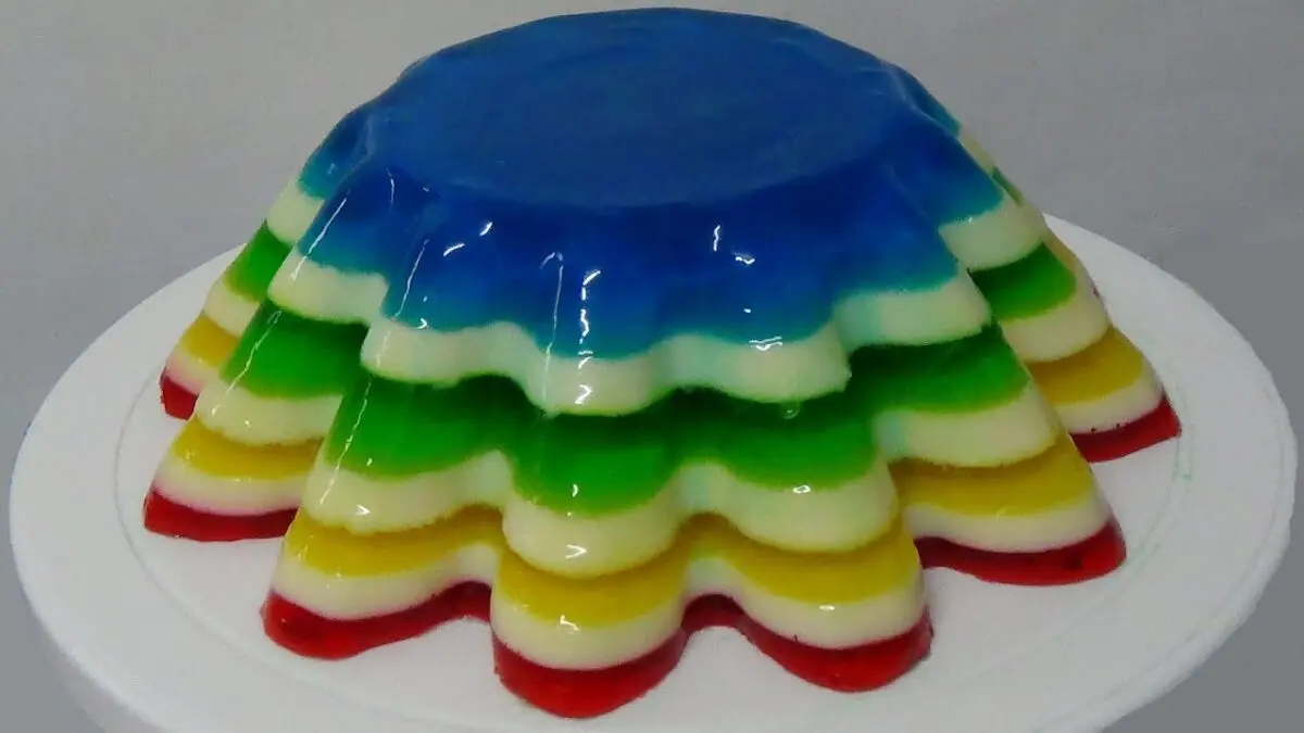 Multi-colored jelly: recipe for cooking. Video