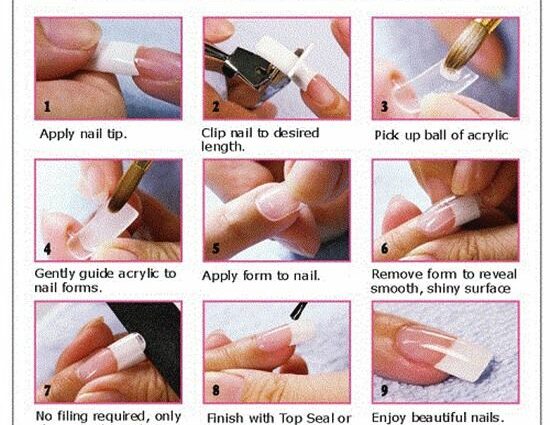 Nails on tips: how to make a French manicure? Video