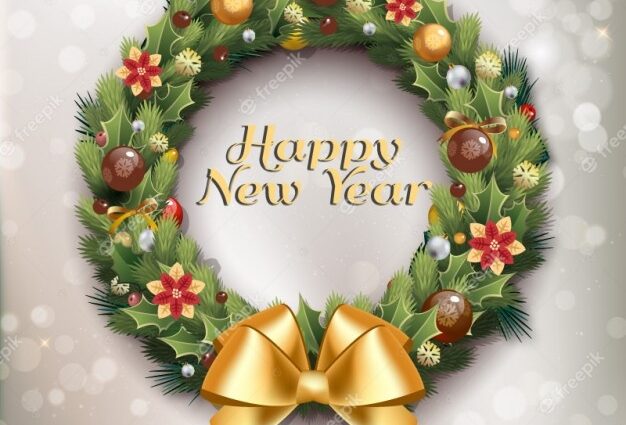 New Year wreath, photo