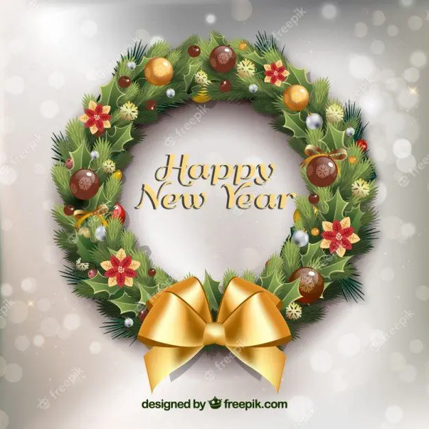New Year wreath, photo