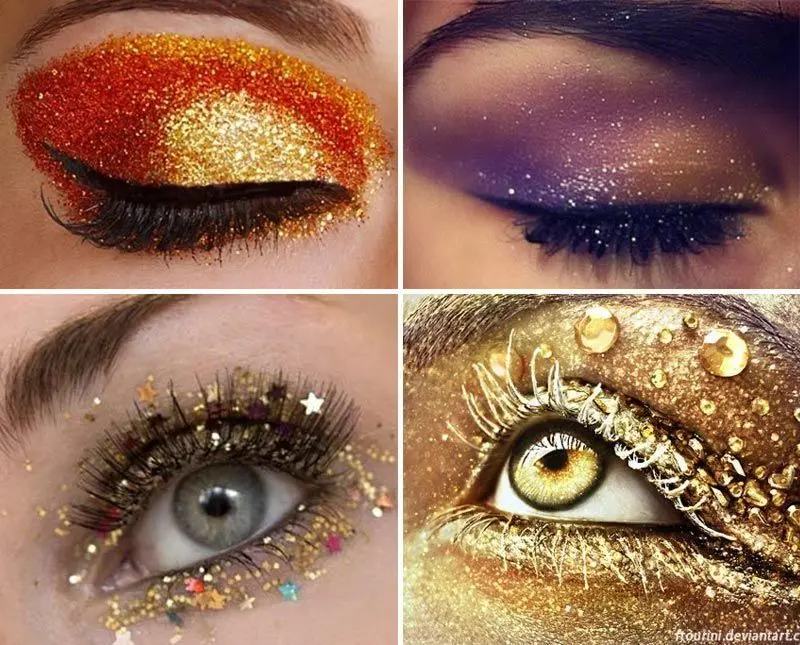 New Year&#8217;s makeup: festive makeup: image ideas