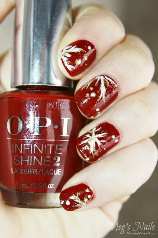 New Year&#8217;s manicure, Red nail polish, reviews