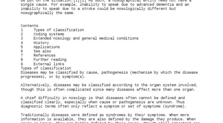 Nosography: a short history of the classification of diseases