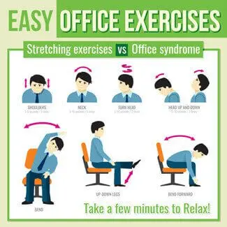 Office worker diseases, exercises that can be done at work in the office