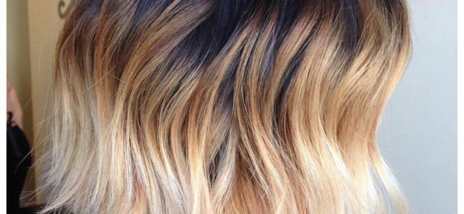 Ombre dyeing for short, medium dark hair at home, photo, video