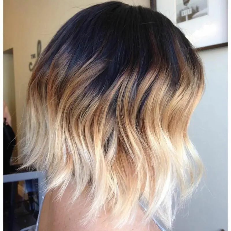 Ombre dyeing for short, medium dark hair at home, photo, video