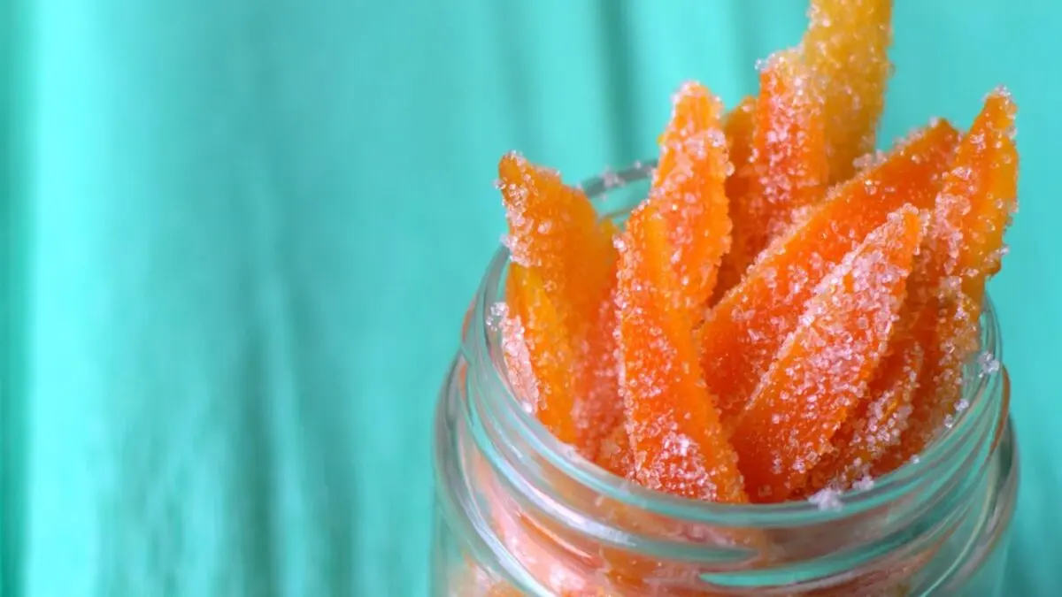 Candied orange peel at home. Video