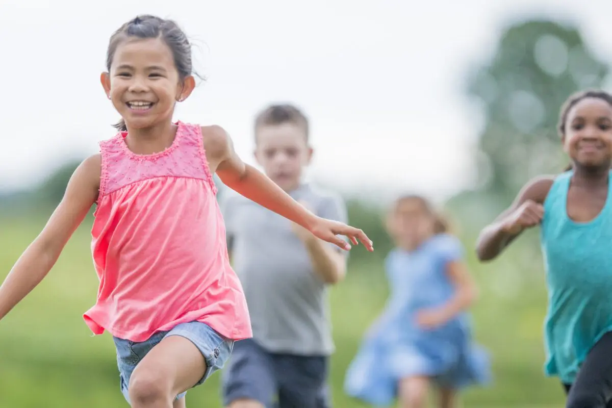 Outdoor game of tagging for children: rules