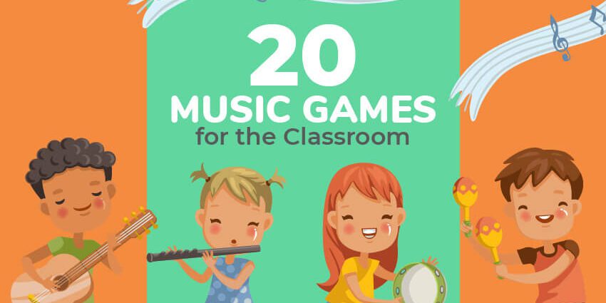 Outdoor music games for children in kindergarten