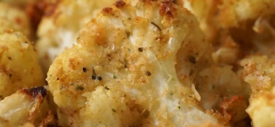 Oven baked cauliflower. Video