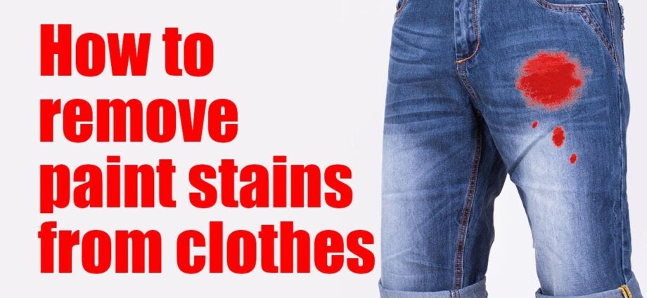 Paint stains: how to remove from clothes? Video