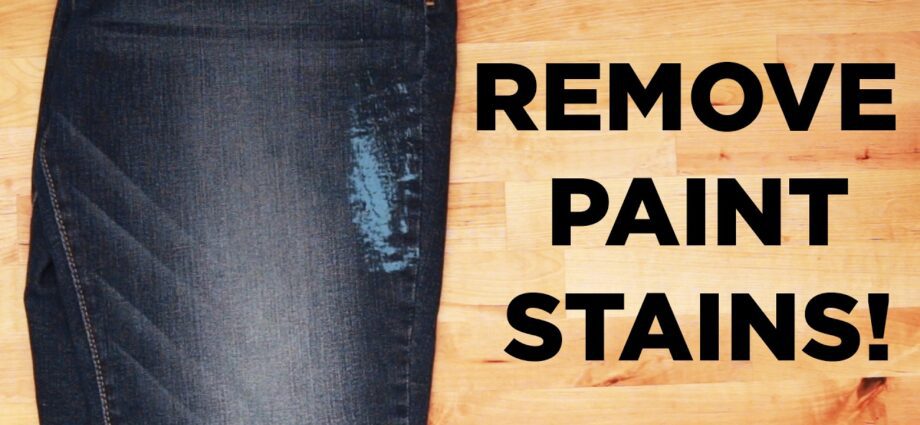 Paint stains: how to remove? Video