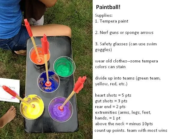 Paintball for kids: birthday game, ideas