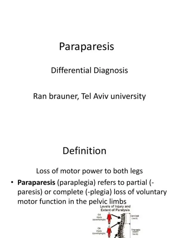 Paraparesis