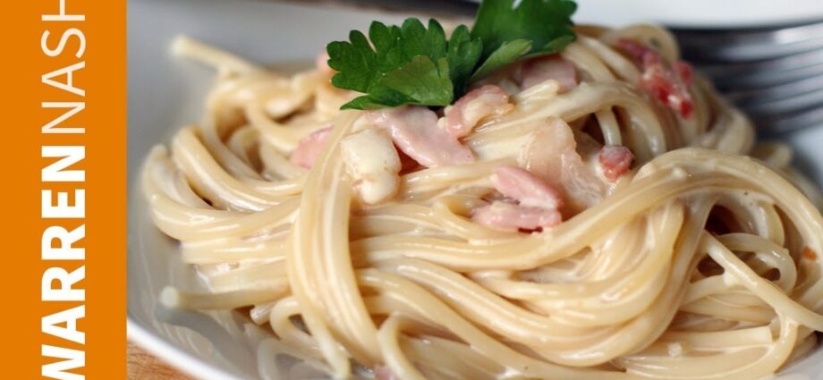 Pasta with carbonara sauce: how to make spaghetti? Video