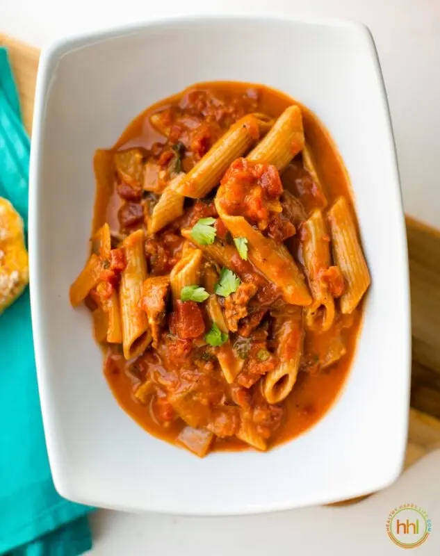 Pasta with stew. Video recipe