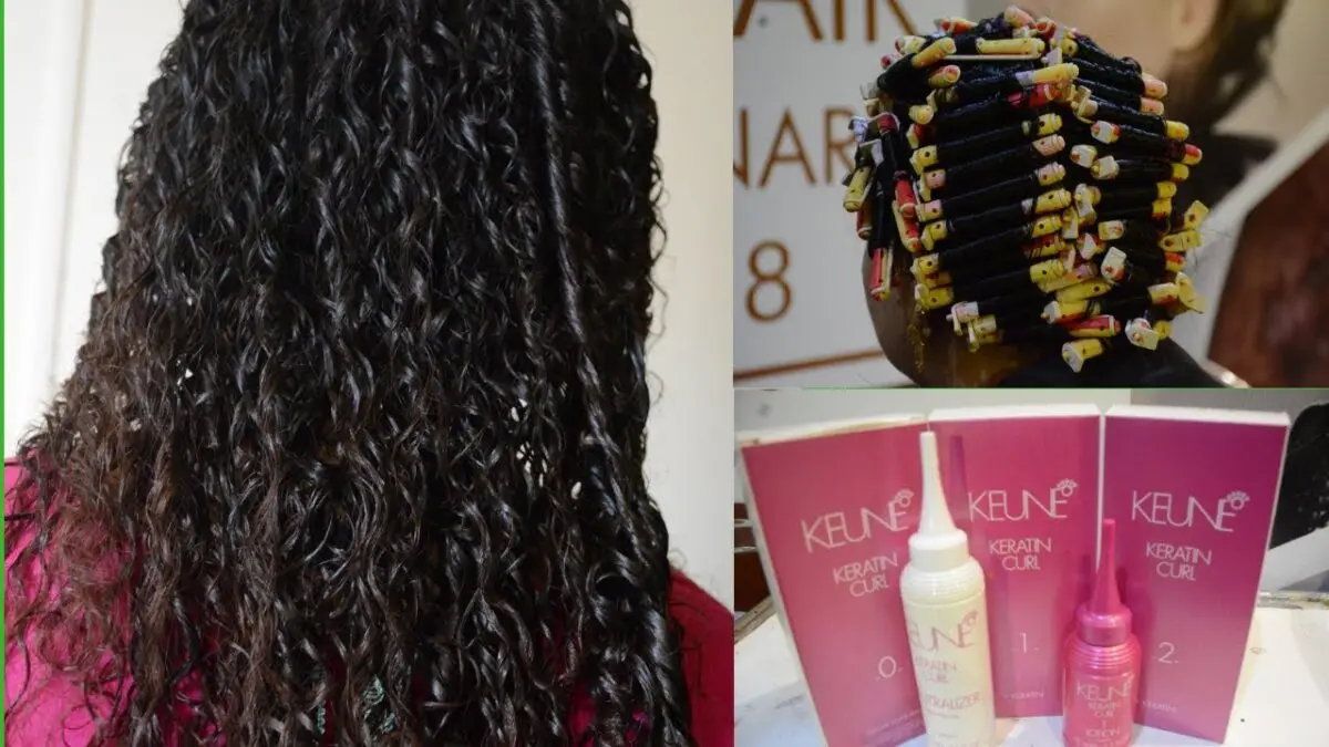 Permanent hair curling. Video