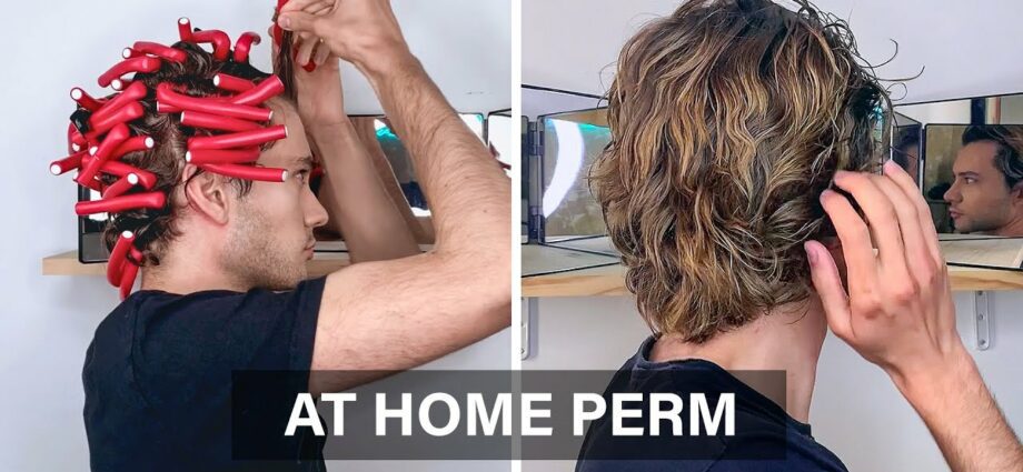 Permed hair of medium length. Video