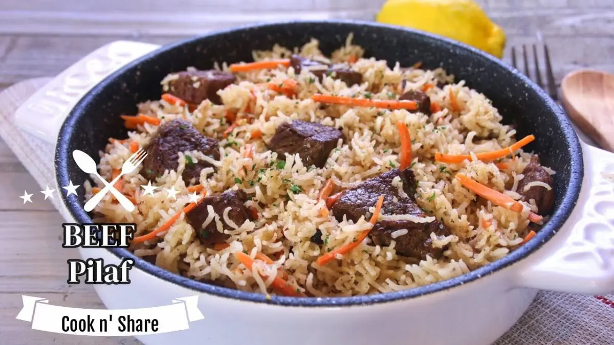 Pilaf with beef: like notes. Video