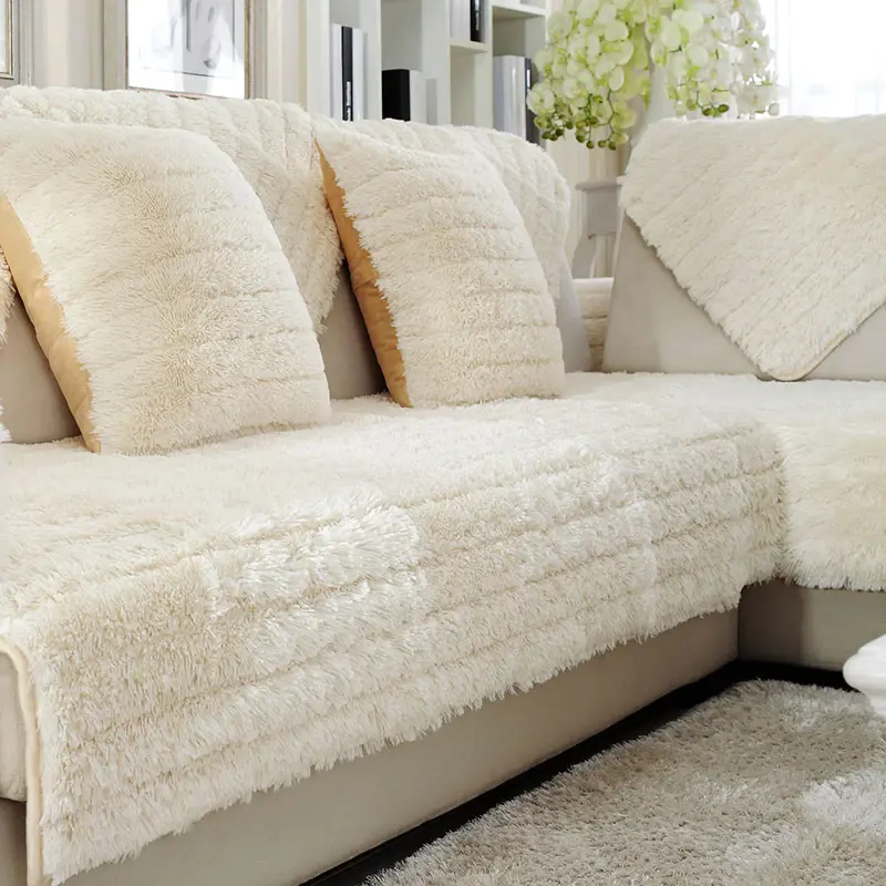Plush sofa cushions