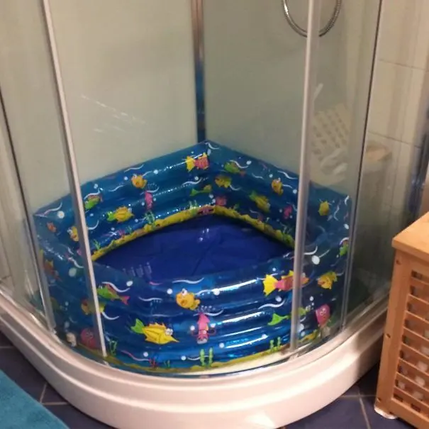 Pool in the shower and 19 more brilliant parenting life hacks