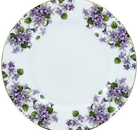 Porcelain plates with violets