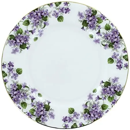 Porcelain plates with violets