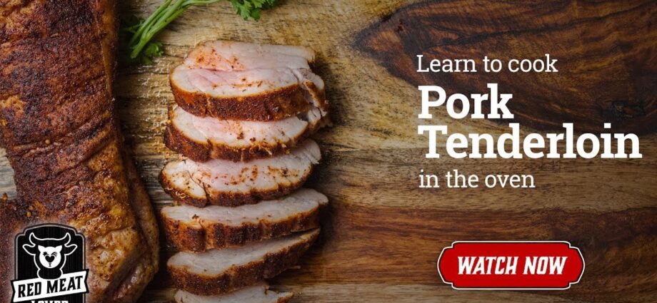 Pork loin in the oven. Cooking video