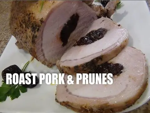 Pork rolls with prunes. Video