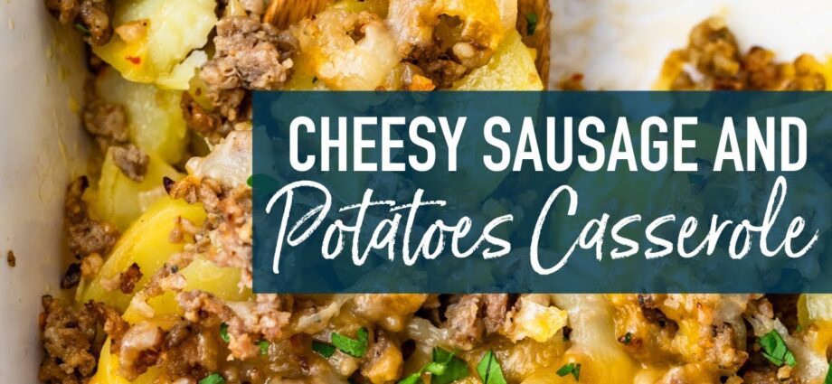 Potato casserole with sausage. Video