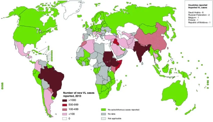 Prevalence of leishmaniasis