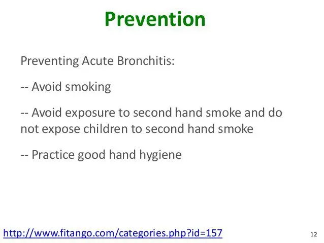 Prevention of acute bronchitis