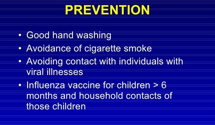 Prevention of bronchiolitis