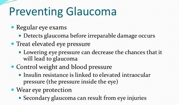 Glaukomaren prebentzioa