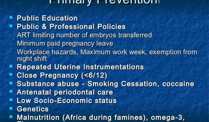 Prevencija prijevremenog (prijevremenog) poroda